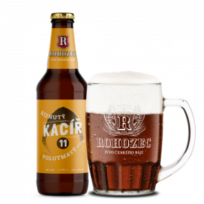 Rohozec Kacíř polotmavý řezaný ležák 0,5L sklo