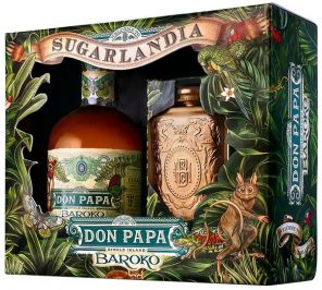 Don Papa Baroko & Hip Flask 40% 0,7 l