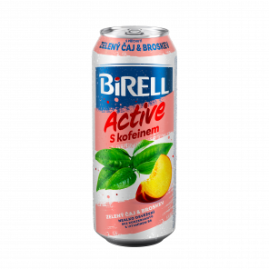 Birell Active S příchutí zelený čaj & broskev s kofeinem 0,5l